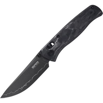 Folding Knife SHRED Fine Edge BLACK