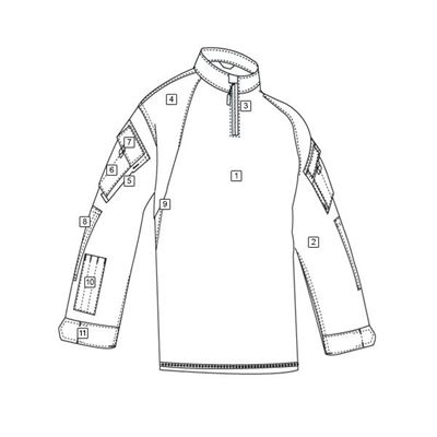 TRU 1/4 Zip Cold Weather Combat Shirt DIGITAL WOODLAND