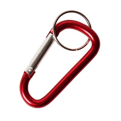 Carabiner with Keyring RED
