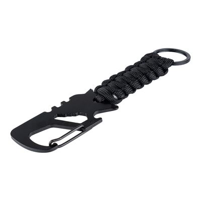 Multifunctional keychain with carabiner BLACK