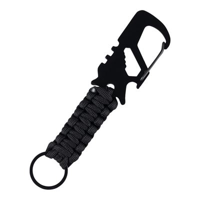 Multifunctional keychain with carabiner BLACK