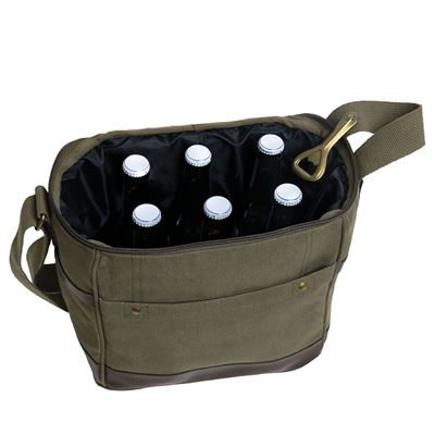 Canvas Insulated Cooler Bag OLIVE DRAB
