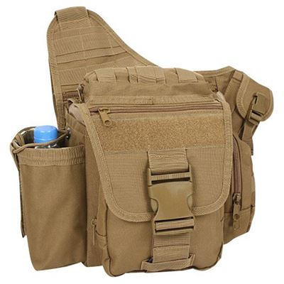 Tactical bag over his shoulder COYOTE