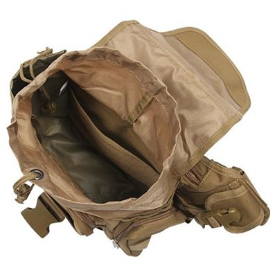 Tactical bag over his shoulder COYOTE