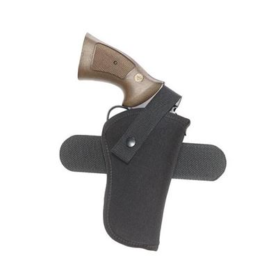 Belt side 4" revolver holster with steel buckle