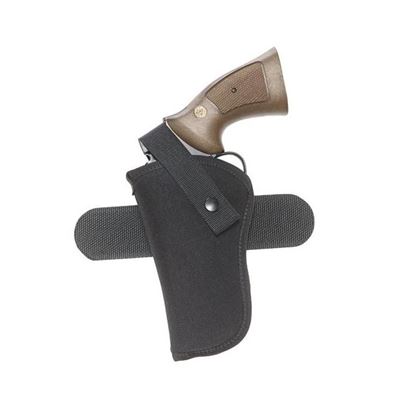 Belt side 4" revolver holster with steel buckle LEFT HANDED