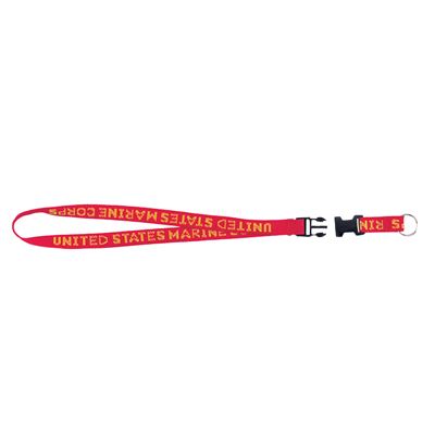 Lanyard Keychain RED with yellow lettering USMC
