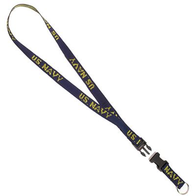 Keychain Lanyard with yellow lettering BLUE NAVY