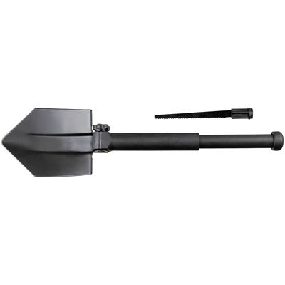 Folding Shovel, Telescopic Handle BLACK
