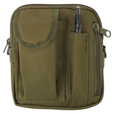 MOLLE bag over his shoulder EXCURSION GREEN