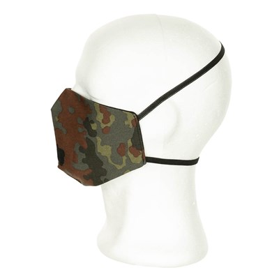 Veil for covering mouth and nose camouflaged FLECKTARN