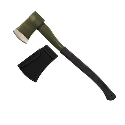 FIBERGLASS DELUXE Axe with rubber handle OLIVE