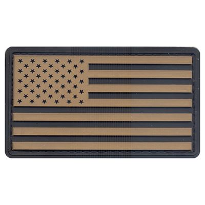 US flag velcro patch BLACK/KHAKI