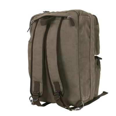Canvas Briefcase Backpack GREEN