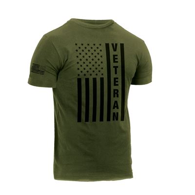 T-Shirt VETERAN US flag GREEN