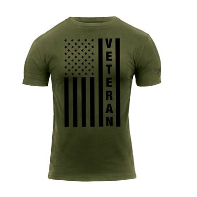 T-Shirt VETERAN US flag GREEN