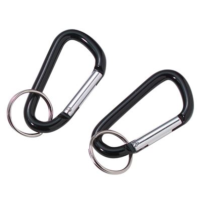 ACCESSORY with carabiner key ring BLACK