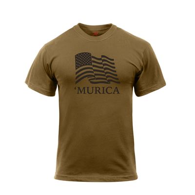 T-Shirt MURICA US FLAG BROWN