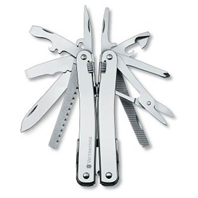 Tools multifunction SWISSTOOL SPIRIT silver in leather case
