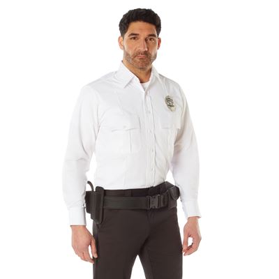 Shirt Police and Security UNIFORM Long Sleeve WHITE ROTHCO 30000 2