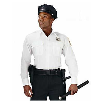 Shirt POLICE AND SECURITY dl. sleeve WHITE