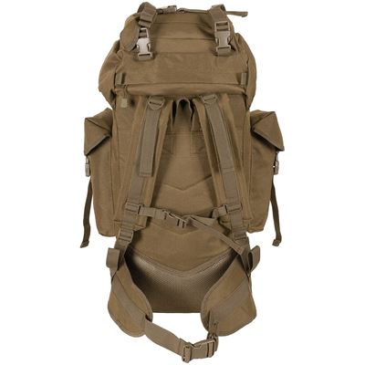 Combat backpack MOLLE 65 l padded + ALU reinforcement COYOTE