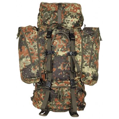 Backpack Alpin 110L 2 removable side pockets Flecktarn