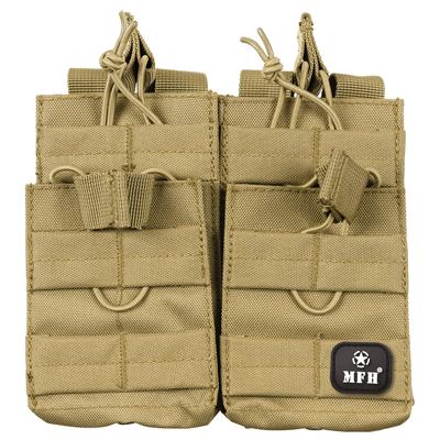 MODULAR double pouch 4 pockets COYOTE