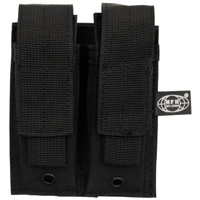 MOLLE double pouch for pistol magazines BLACK