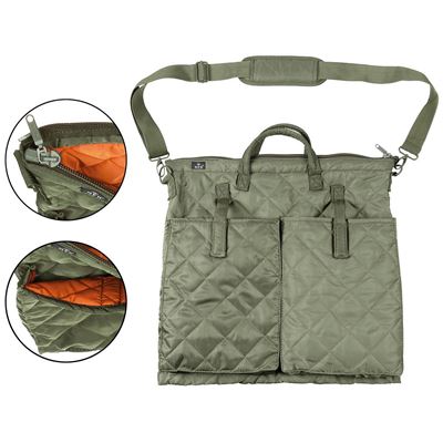 Pilot BW helmet bag GREEN/ORANGE