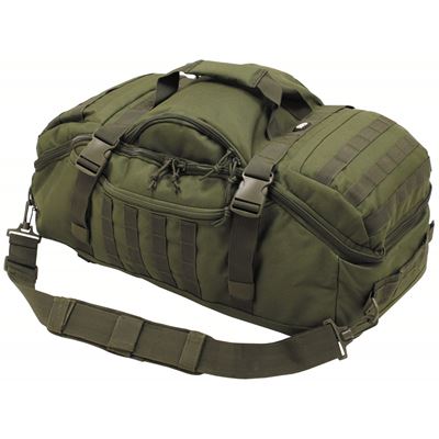 Bag combined with backpack TRAVEL OLIV