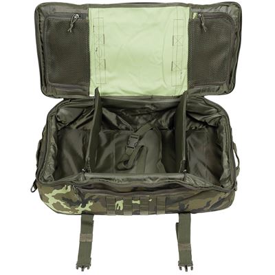 Bag combined with backpack TRAVEL Czech camo 95 forest