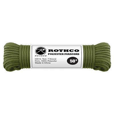 Cord Paracord polyester 550LB 15 m 4 mm OLIVE