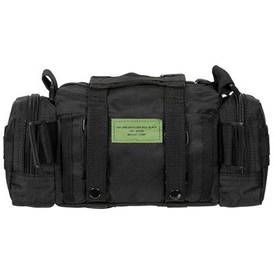 Tactical multifunctional UNI waist belt with strap BLACK