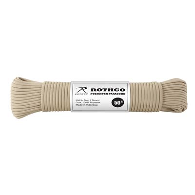 550LB Type III Polyester Paracord 4mm / 15 m TAN