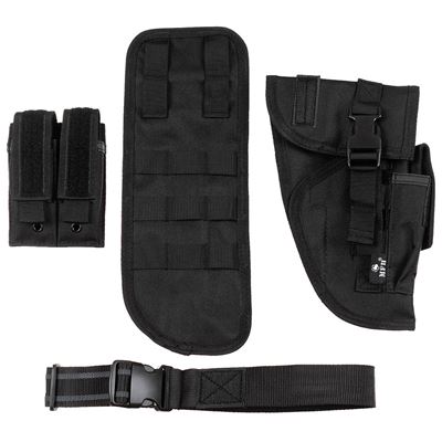 Tactical right drop leg holster BLACK