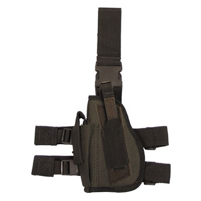 Thigh holster for a gun left OLIVE