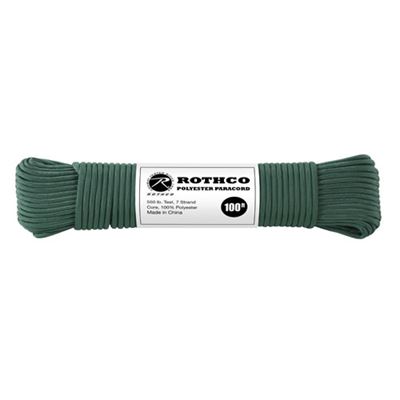 Cord Paracord polyester 550LB 30 m 4 mm TMAVO OLIVE
