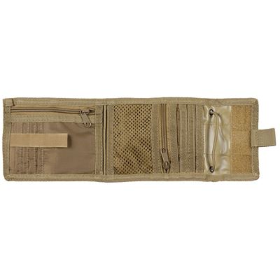 ID CASE wallet on a string COYOTE BROWN