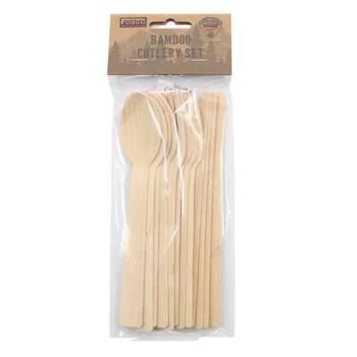 Bamboo Cutlery 4 Sets FOSCO 311024 2