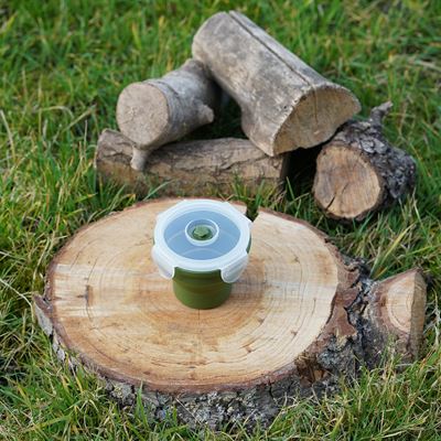 Collapsible cup with lid GREEN FOSCO 311051 3