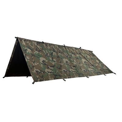 Bivouac tarpaulin 280 x 300 cm BW SpezKr IRR WOODLAND