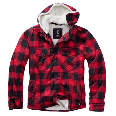 Lumber Jacket Hooded  RED/BLACK