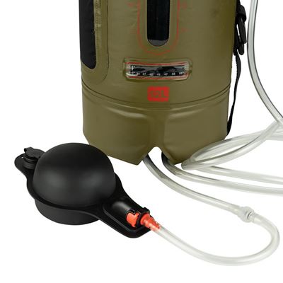 Outdoor camp shower 12L (with pump) GREEN