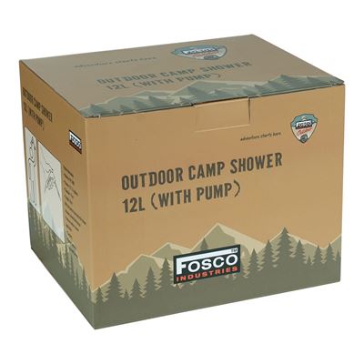 Outdoor camp shower 12L (with pump) GREEN