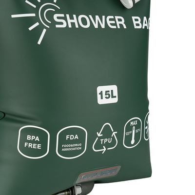 Camp shower Premium 15L TPU GREEN