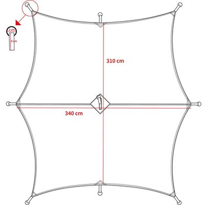 Tarpaulin Hexagon-Tarp 3,4 x 3,1 m OLIV