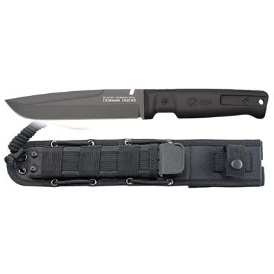 Fixed blade knife 32757 with sheath BLACK