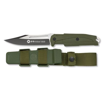 Fixed blade knife 32758 with sheath GREEN