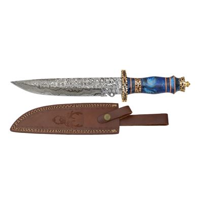 Damascus fixed knife FANTASY SEA